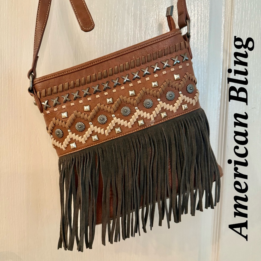 American Bling fringe purse